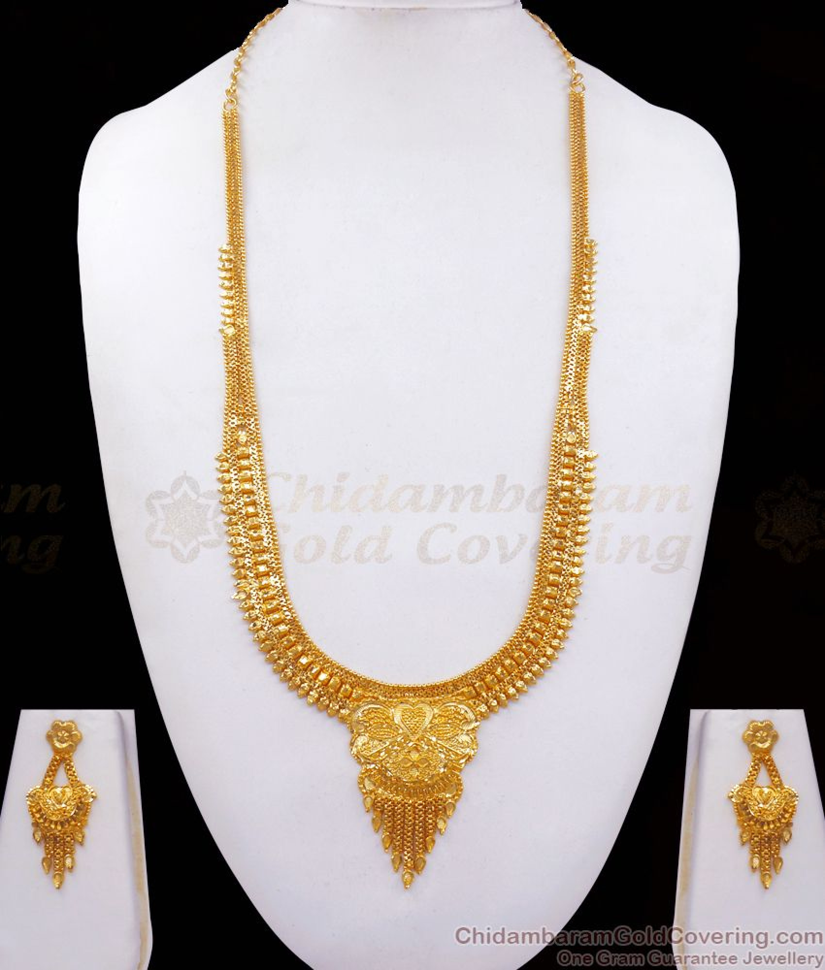Buy Look Like Real Gold Haram Kalkata Pattern Earring Combo Set HR2317