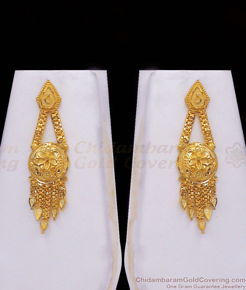 Attractive Mango Design One Gram Gold Haram Earring Combo HR2320