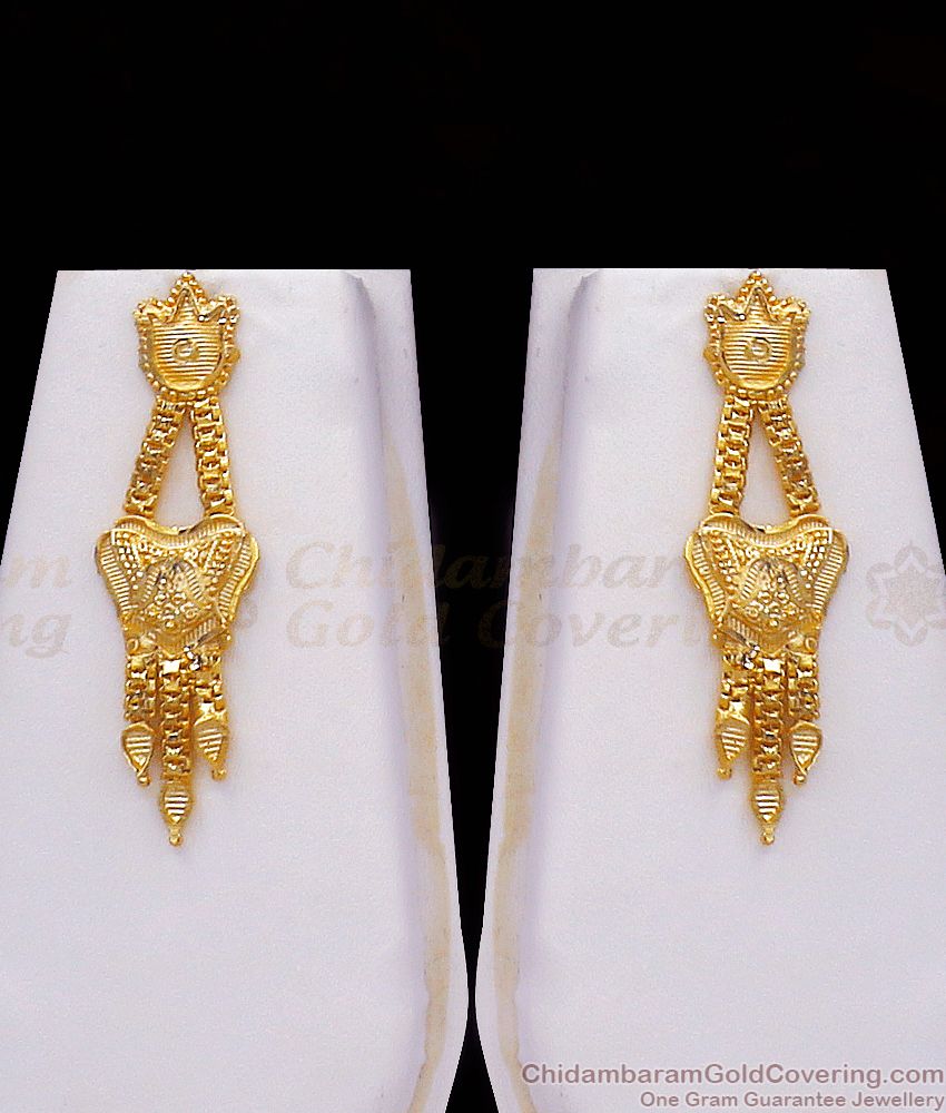 Real Gold Tone Haram Necklace With Earring Combo Collections HR2322