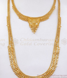 Grand Kolkata Design Forming Gold Haram Bridal Set HR2323