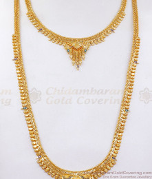 Stunning Bridal Wear Gold Forming Haram Combo With Enamel Pattern HR2325 Stunning Bridal Wear Gold Forming Haram Combo With Enamel Pattern HR2325