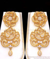 AD White Stone Bridal Wear Gold Imitation Haram Full Combo Set HR2326 AD White Stone Bridal Wear Gold Imitation Haram Full Combo Set HR2326
