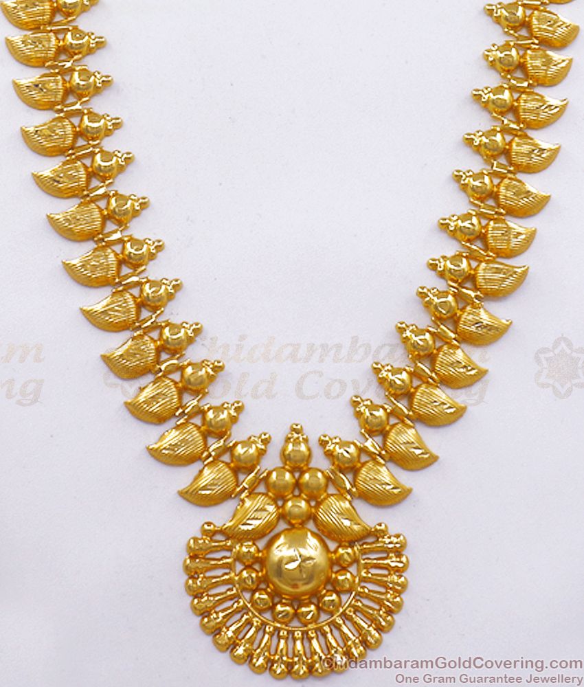 Gorgeous Chandalbali Type Kerala Gold Haaram Bridal Jewelry HR2336