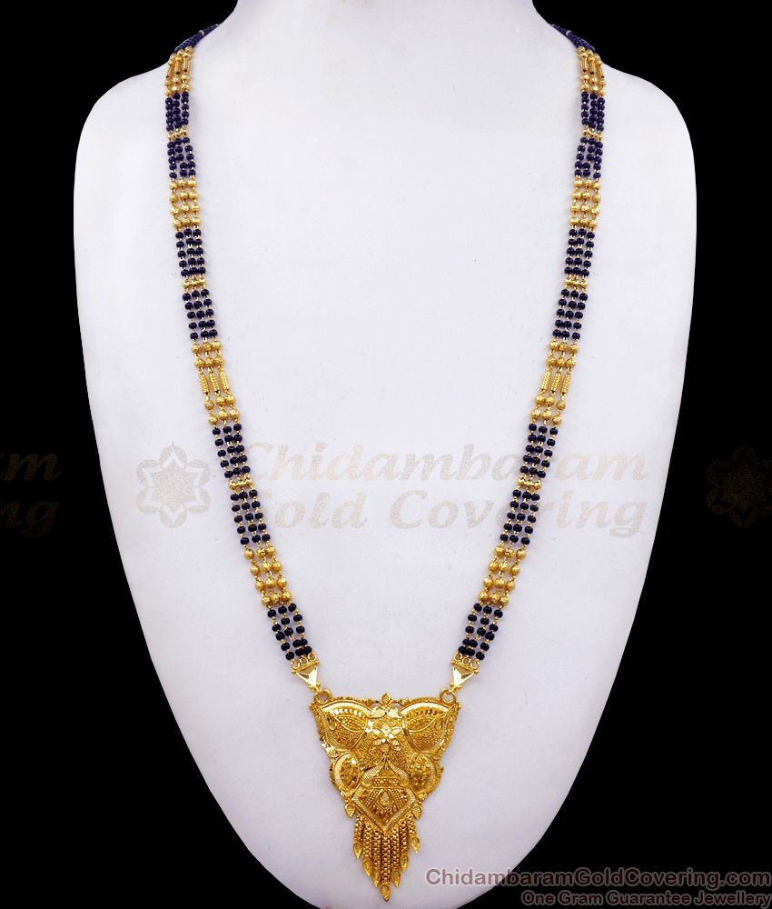 One Gram Gold Mangalsutra Long Haram For Married Women HR2353