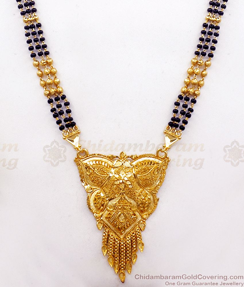 One Gram Gold Mangalsutra Long Haram For Married Women HR2353