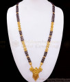 30 Inch Long Two Gram Gold Mangalsutra Haaram Floral Design HR2356