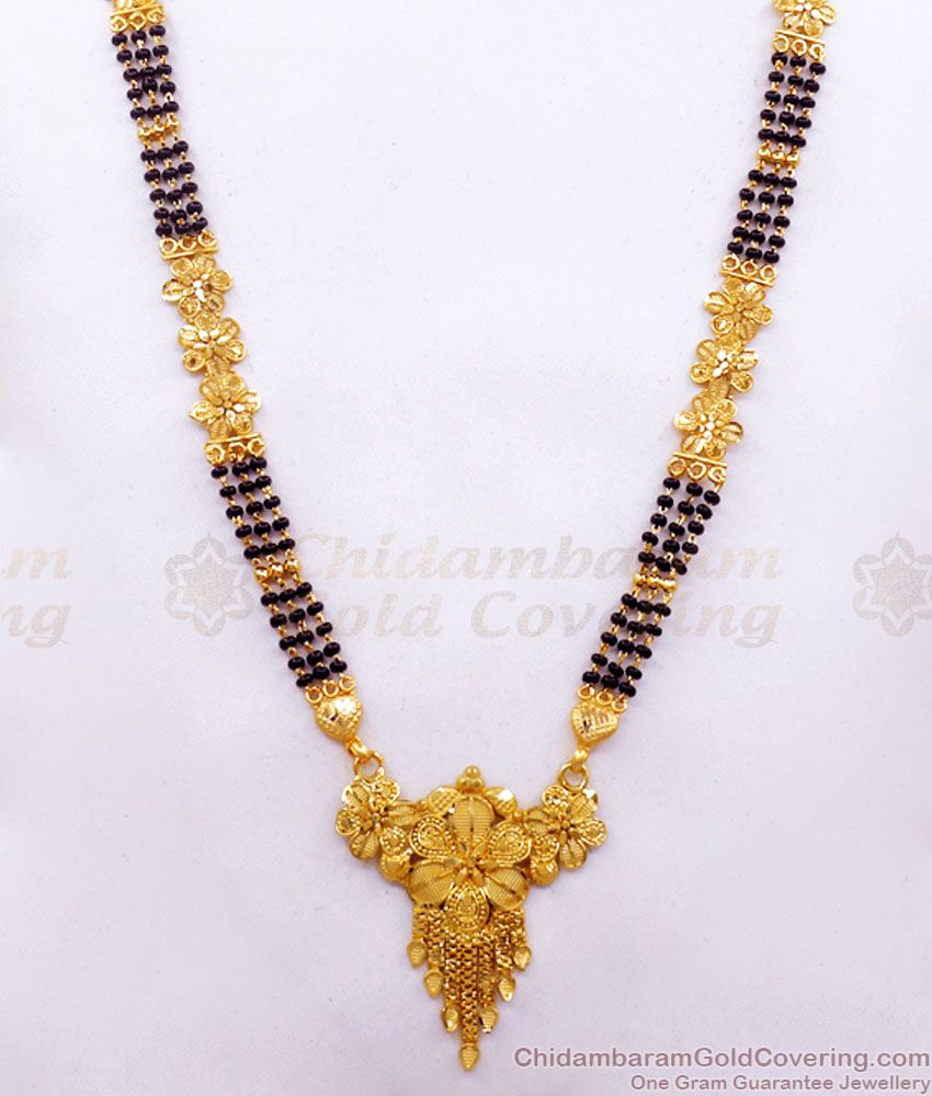 30 Inches Long Two Gram Gold Mangalsutra Haram Womens Collection HR2357