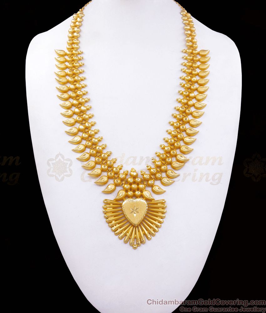 Buy Two Gram Gold Secondary Haram Mango Design Bridal Jewelry Shop Online HR2359