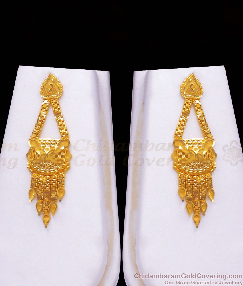 Latest Two Gram Gold Haram Earring Combo Forming Design HR2364