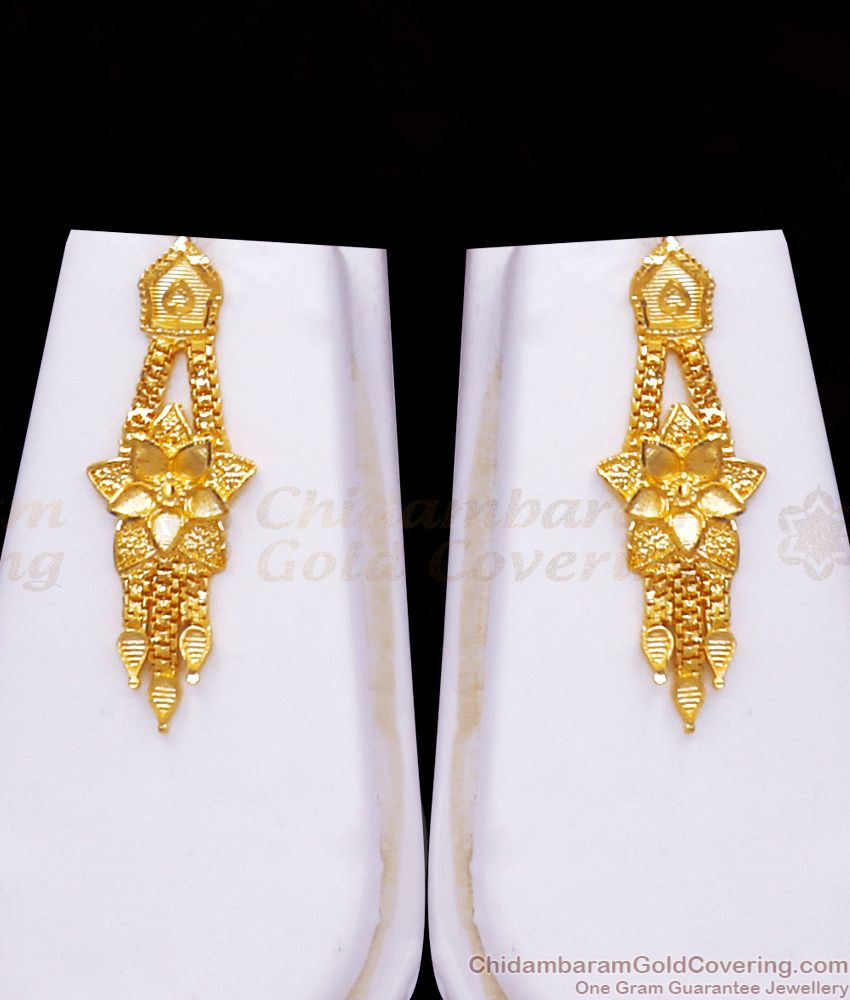 Gorgeous 2 Gram Gold Plated Haram Combo Set Floral Design HR2366