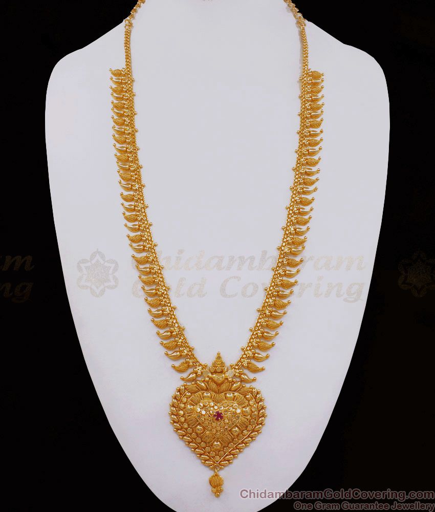 Stunning Gold Imitation Mullai Haram Design Net Pattern HR2373