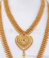 Wedding Collection Gold Plated Haram Long Necklace Combo Set HR2393