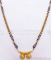 30 Inch Gold Plated Mangalsutra Haram Black Beads Thali Collection HR2396