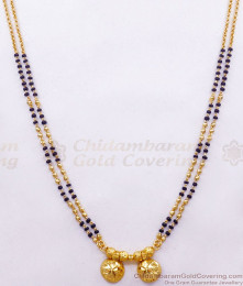 Latest Design 1 Gram Gold Mangalsutra Double Line Pattern HR2398