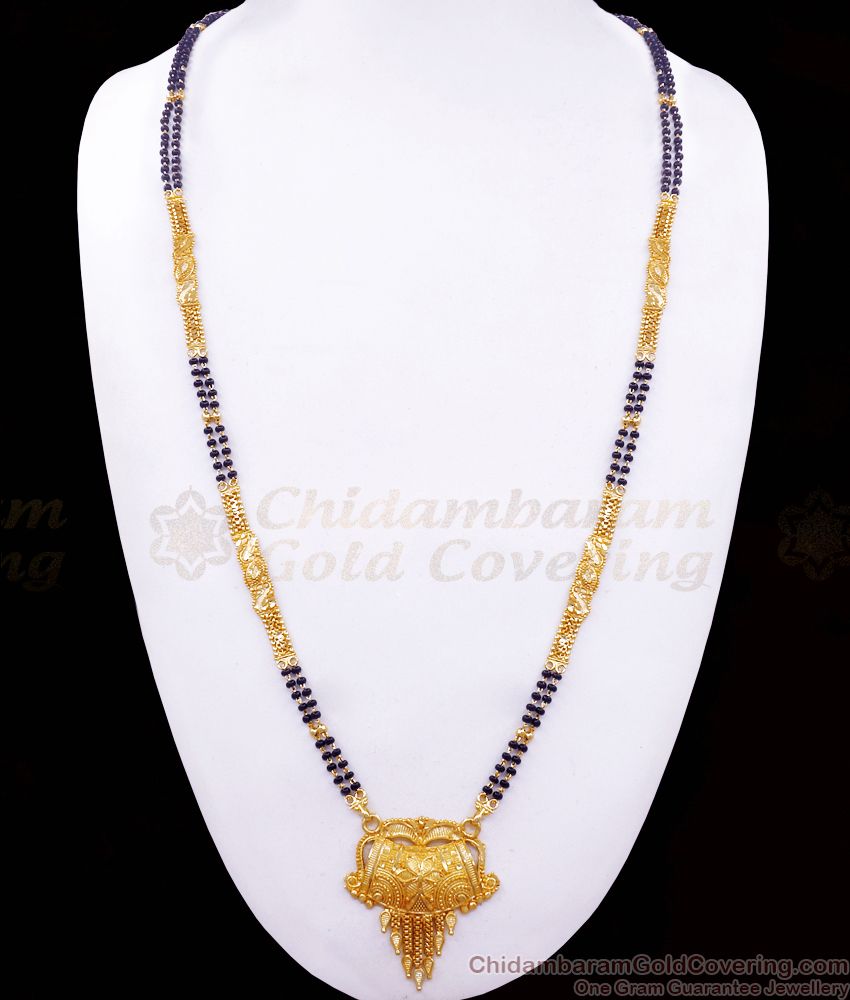 30 Inch Long Two Gram Gold Mangalsutra Haram Bridal Collection HR2413
