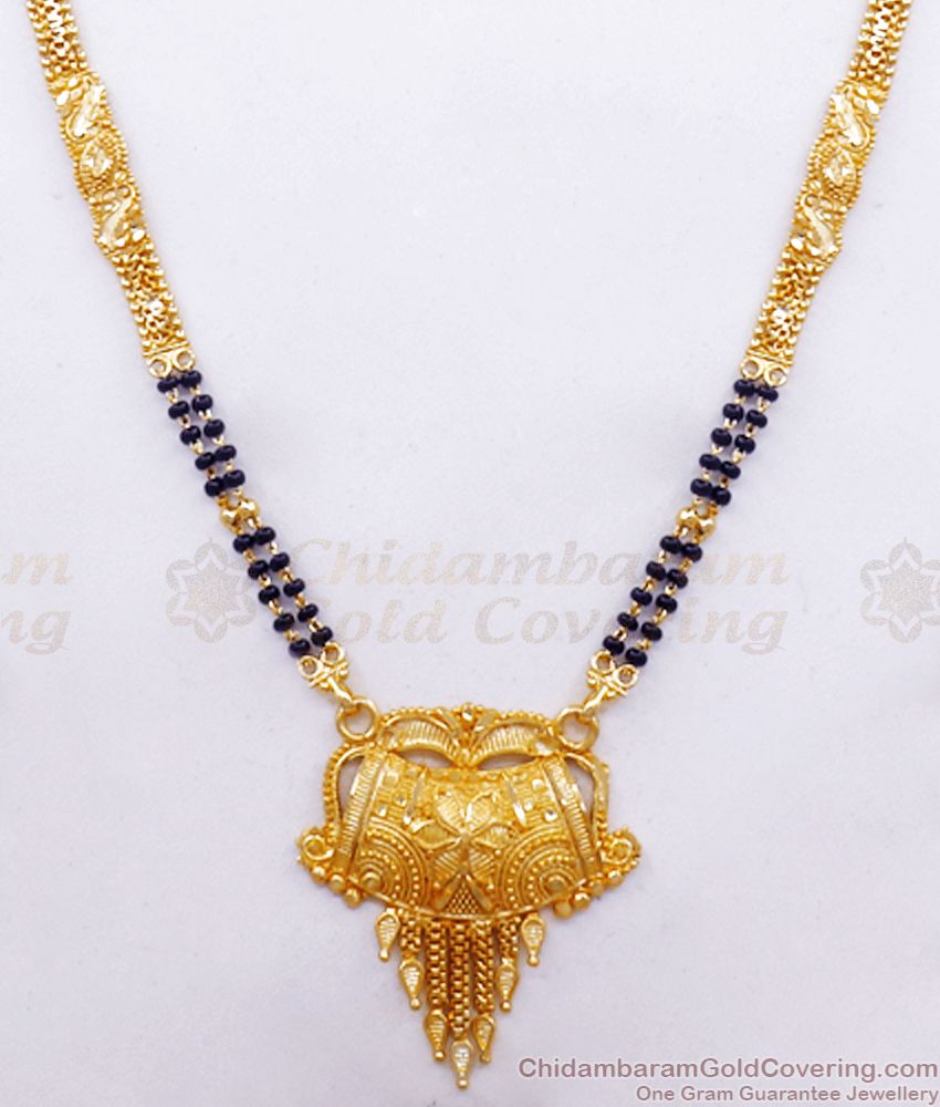 30 Inch Long Two Gram Gold Mangalsutra Haram Bridal Collection HR2413