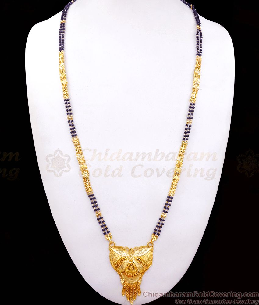 Stylish Two Gram Gold Mangalsutra Haram Bridal Jewelry HR2417