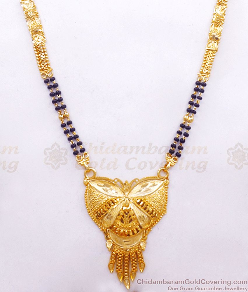 Stylish Two Gram Gold Mangalsutra Haram Bridal Jewelry HR2417