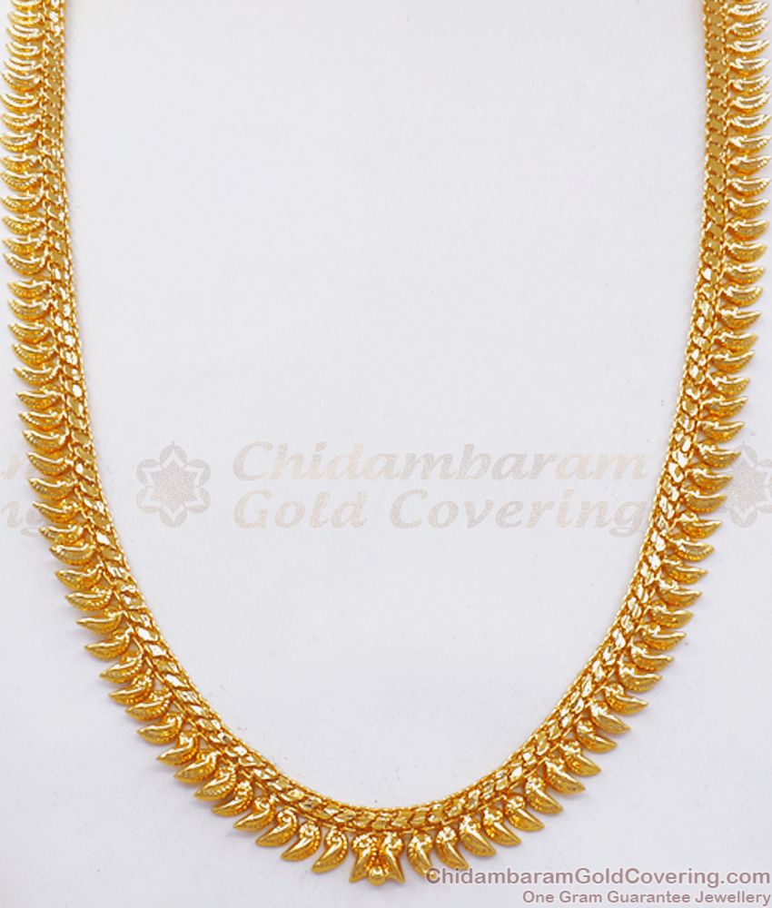 One Gram Gold Plain Secondary Haram Traditional Design HR2424