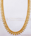 Leaf Pattern Gold Tone Haaram Plain Kerala Jewelry Collection HR2426