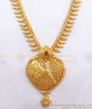 Trendy Heart Dollar Gold Imitation Haram Mullaipoo Collections HR2431