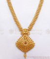 Beautiful Light Weight 1 Gram Gold Haaram Ruby Stone HR2432