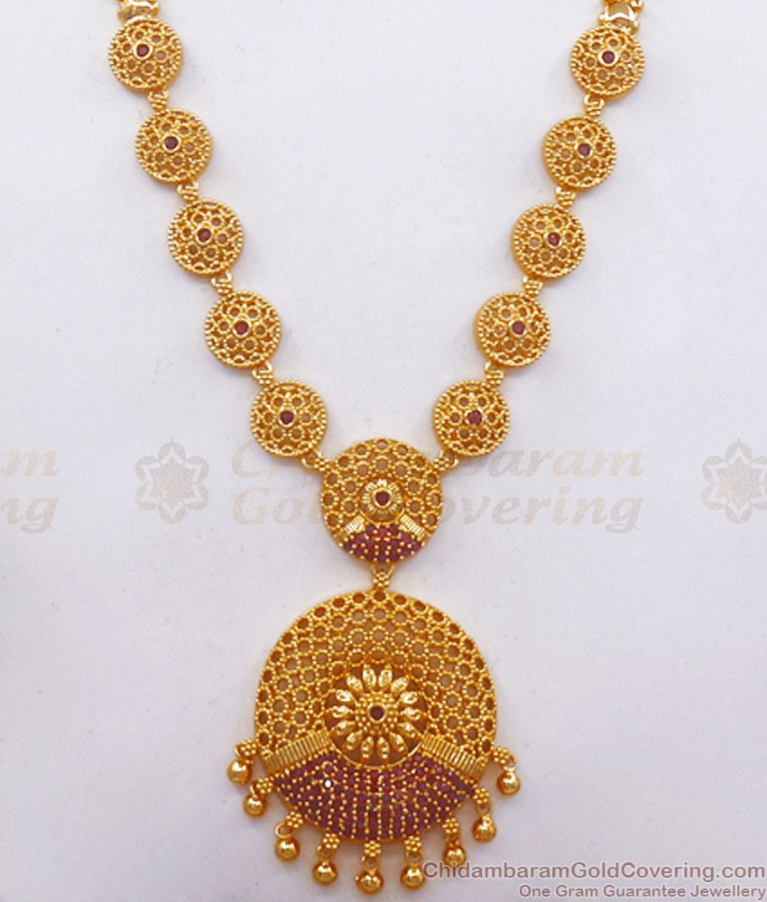 Latest 1 Gram Gold Haaram Designer Collection Buy Online HR2440