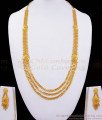 Two Gram Gold Haram 3 Line Layer Pattern Earring Combo Set HR2454