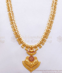 Grand Gold Mullaipoo Bridal Haram Ruby Stone Design Shop Online HR2478 Grand Gold Mullaipoo Bridal Haram Ruby Stone Design Shop Online HR2478