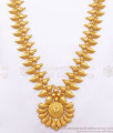 Matt Finish Kerala Bridal Jewelry Gold Haram Mullaipoo Design Online HR2486