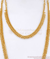 One Gram Gold Beads Plain Haram Necklace Combo Traditional Jewelry Online HR2496