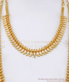 Traditional Gold Kerala Haram Necklace Combo Set Mullai Collections HR2497