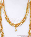 Kerala Bridal Pattern Gold Imitation Haram Necklace Combo Set HR2498