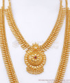 30 Inch Long Gold Plated Haram With Necklace Combo Bridal Collections HR2499