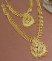 Stunning Gold Plated Bridal Haram Necklace Combo Set Shop Online HR2503