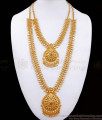 Stunning Gold Plated Bridal Haram Necklace Combo Set Shop Online HR2503