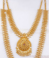Stunning Gold Plated Bridal Haram Necklace Combo Set Shop Online HR2503