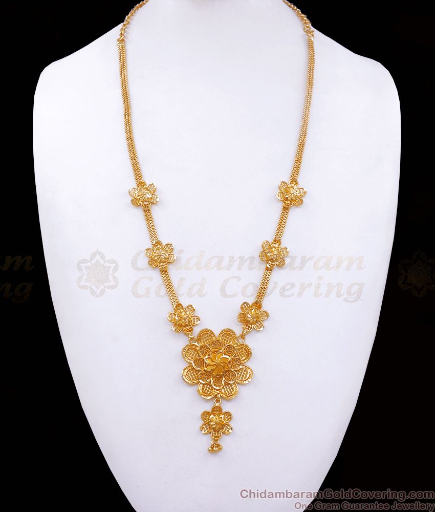 Stylish One Gram Gold Imitation Haram Floral Collections HR2511