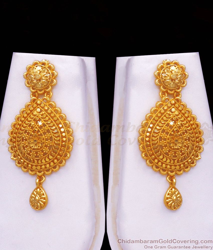 Grand Two Gram Gold Haram Earring Bridal Combo Forming Collection HR2518