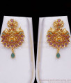 Grand Real Gold Pattern Stone Haram Lakshmi Design Earring Combo HR2520