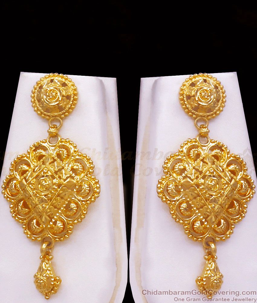 Grand Bridal 2 Gram Gold Haram Earring Forming Combo Set HR2525