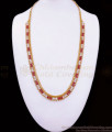 Buy Kerala Jewelry Full Ruby White Mullaipoo Gold Haram Shop Online HR2541