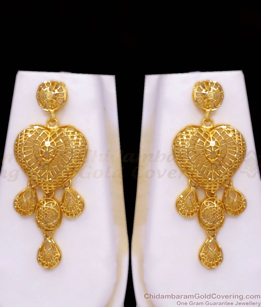 Grand Two Gram Gold Haram Earring Combo Set Shop Online HR2558