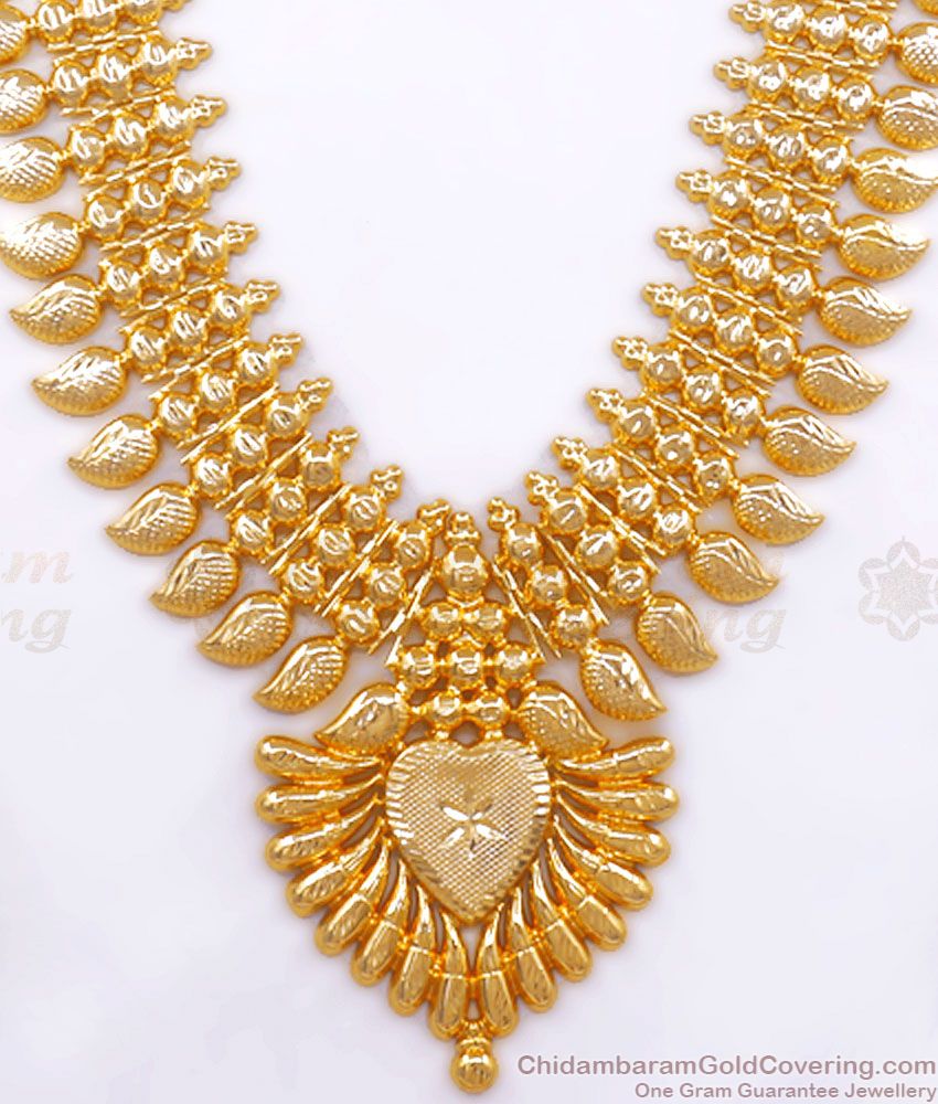 Traditional Kerala Gold Haram Bridal Jewelry Online Shopping HR2579