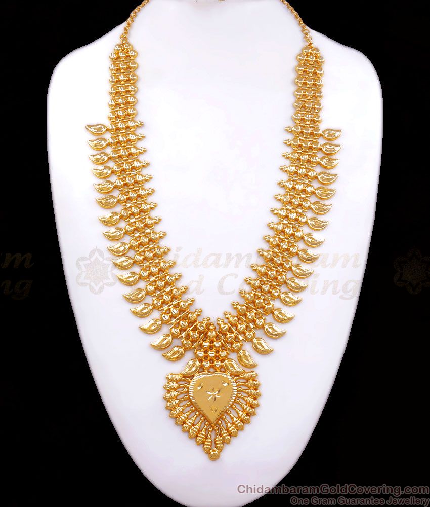 Gorgeous One Gram Gold Kerala Bridal Haram Collections Shop Online HR2581