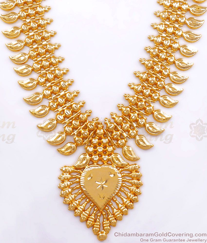 Gorgeous One Gram Gold Kerala Bridal Haram Collections Shop Online HR2581