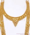 Premium Quality Forming Gold Long Haram Necklace Combo Shop Online HR2588