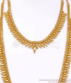 Matt Finish Forming Gold Mango Haram Necklace Mullaipoo Designs HR2590