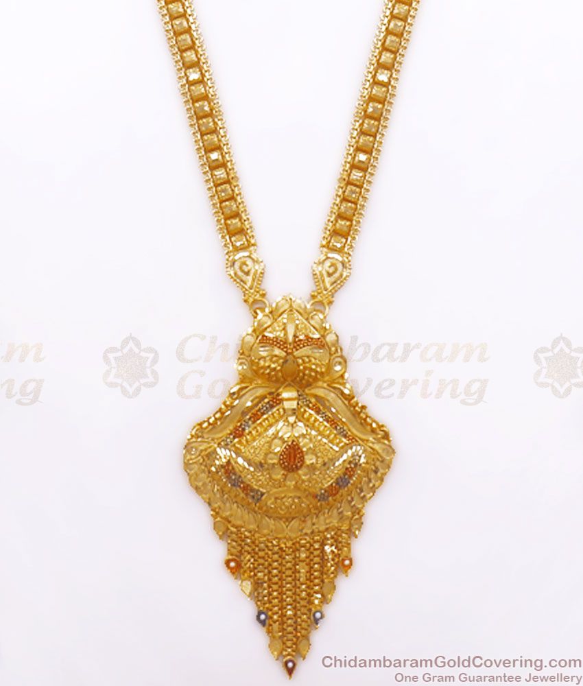 Long Bridal Forming Haram Enamel Design 2 Gram Gold Jewelry Collection HR2592