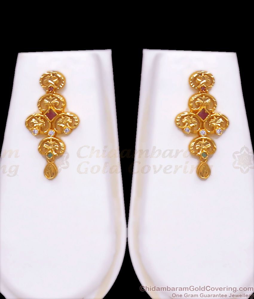 Srilankan Design 1 Gram Gold Bridal Haram Earring Combo Shop Online HR2600